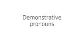Demonstrative pronouns slides