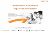 Agnieszka Biegańska - Przywództwo a budowanie współodpowiedzialności