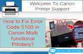 How to Fix Error Code 5100 in Canon Multi functional Printers?