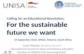 Calling for an Educational Revolution: For the sustainable future we want