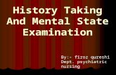 History taking and mental state examination