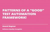 Patterns of a “good” test automation framework