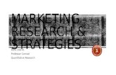 Marketing Research & Strategies: Quantitative Research