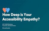 How Deep Is Your Accessibility Empathy SXSW Workshop 2017