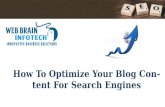 How To Optimize Your Blog Content For Search Engines