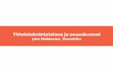 Juho Makkonen, Sharetribe : Yhteistoimintatalous ja osuuskunnat
