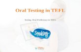 Oral testing in TEFL
