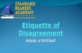 Etiquette of disagreement by Mirza Yawar Baig