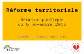 Réforme territoriale - Réunion publique du 06/11/2015 à Saint-Aubin-du-Cormier