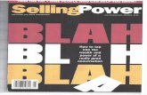 Selling Power Magazine May 2003 Article BLAH BLAH BLAH