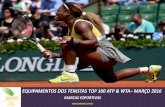 Equipamentos dos tenistas TOP 100 ATP & WTA - Março 2016