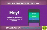 Build a Mobile app like YO