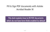 Fill and sign PDF documents with Adobe Acrobat XI