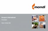 Mondi E&I company presentation October 2016