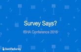 ISHA Conference - Survey Says?