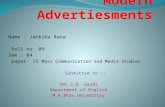 Paper 15 Mass Communication and Media Studies..WHAT IS MODERN ADVERTISING
