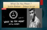 What Do You Mean ? - Justin Bieber - 2days to go
