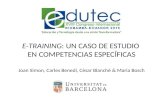 E-TRAINING: UN CASO DE ESTUDIO  EN COMPETENCIAS ESPECÍFICAS