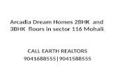 Arcadia Dream Homes|Call 9625039000|3BHK Floors At Mohali