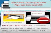 How to solve canon mp258 printer paper jam error code e03
