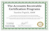IOFM - AR Mgr Certification Certificate