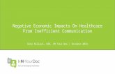 Negative Economic Impacts On Healthcare From Inefficient Communication