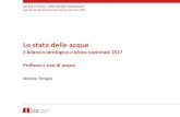 Stefano Tersigni, Lo stato delle acque - Il bilancio idrologico e idrico nazionale 2017 - Prelievo e uso di acqua