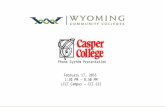 DRAFT PREVIEW  of Casper College Phone System Presentation for Wyoming Community Colleges