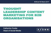 Thought leadership content marketing for B2B organisations