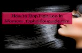 How to stop hair loss in woman