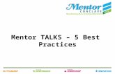 Mentor Conclave 2015 - Mentor Talks 5 Best Practices - Ms. Avnita Bir