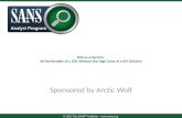 SANS Review of Arctic Wolf's SOC-as-a-Service