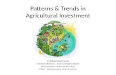 Patterns and trends agricultural investment - Leveraging whole-systems impacts