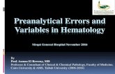 Preanalytical errors in hematolog