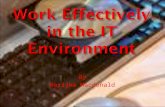 Work Effectively In The It Environment