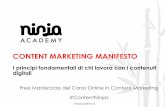 Content Marketing Manifesto: scopri il Corso Ninja Academy