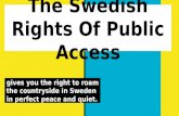The Swedish Rights of Public Access