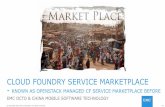 Cloud  Foundry Marketplace