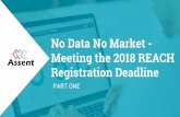 No Data No Market- Meeting the 2018 REACH Registration Deadline Part One