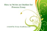 How to write an outline for process essay