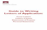 Letters of Application Guide 2015-2016