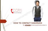 How to contact Shahrukh Khan residence address, phone number