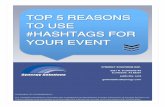 Top 5 Reasons To Use Hashtags For Your Event