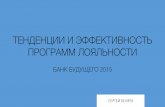 Программы лояльности (конференция Банк Будущего, Юнистрим 2015 - Беляев)