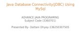 Java database connectivity with MySql