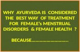 Menstrual problems in females. Super Speciality Ayurveda Centre in India