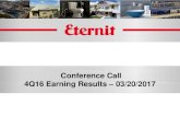 Conference call 4Q16