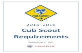 2015 - 2016 Cub Scout Requirments