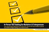 In Person Seo training for Entrepreneurs & Marketers