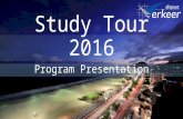 Program presentation study tour 2016